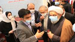 بازدید رئیس و عضو کمیسیون فرهنگی مجلس شورای اسلامی و معاون وزارت فرهنگ‌وارشاد اسلامی از غرفه دانشگاه علوم‌پزشکی رفسنجان